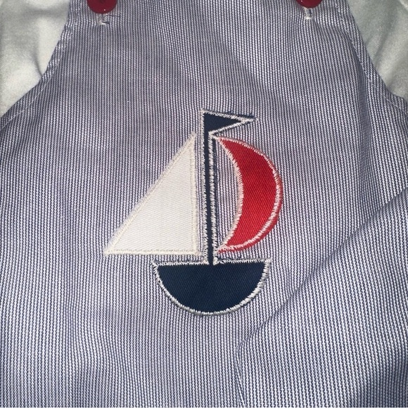 Vintage Doe-Spun Sail Boat Romper and Jacket 3-6 Months Summer‎ Spring Vacation - Picture 3 of 11